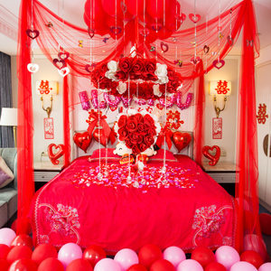 婚庆用品婚礼布置婚房生日儿童派对结婚气球雨丝吊坠创意小雨丝带